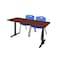 Cain Rectangle Tables > Training Tables > Cain Training Table & Chair Sets, 72 W, 24 L, 29 H, Cherry MTRCT7224CH47BE - alternate 1